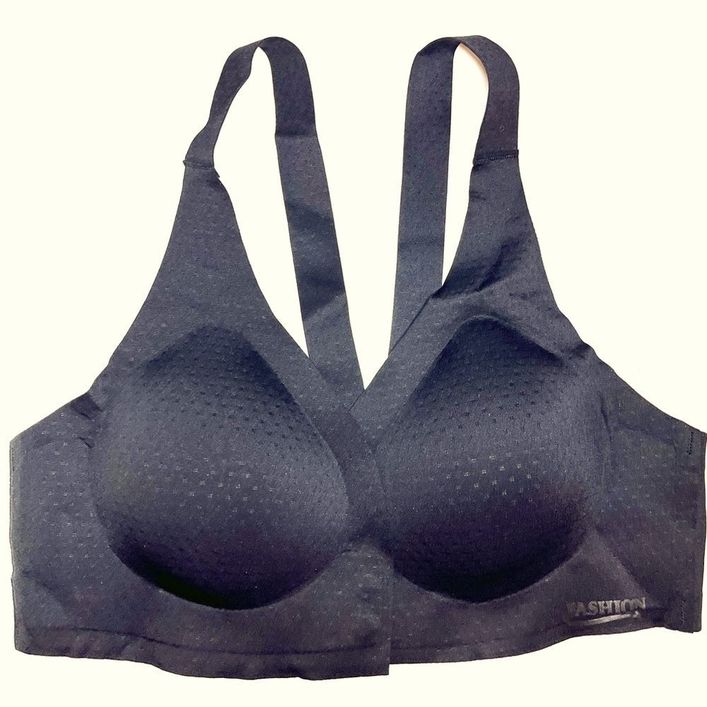 Front closure Women's Padded Bra; Black. Small size with 2 choice hook.